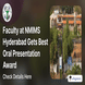 Dr. Mukta Agrawal, Faculty at NMIMS Hyderabad Receives Best Oral Presentation Award at Pharmacon 2023; Check Details Below